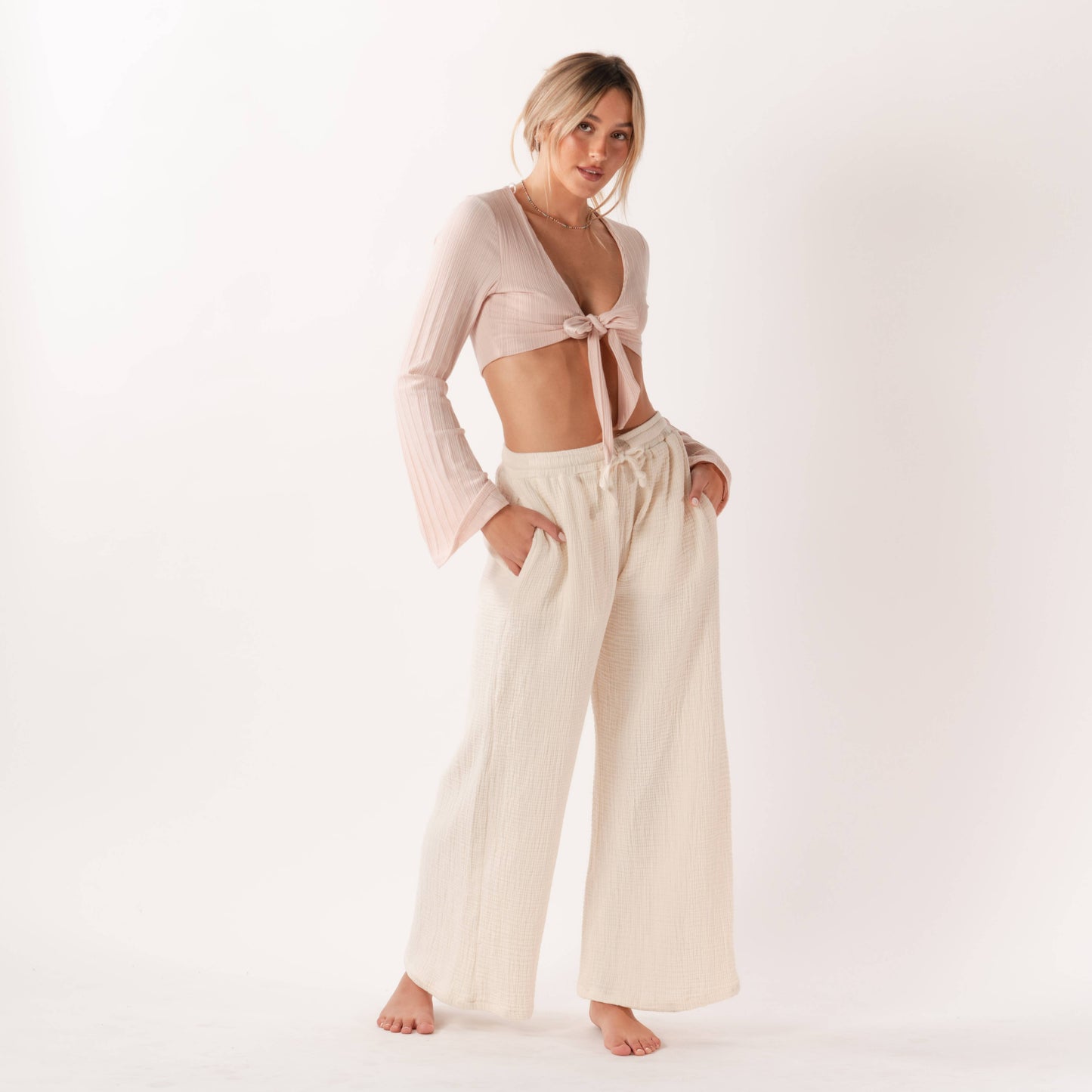 Cream Cabana Pants